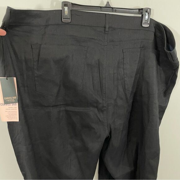 NWT NYDJ Curves 360 Wide Leg Linen Blend Pants Plus Size 28 Trouser - Picture 3 of 11